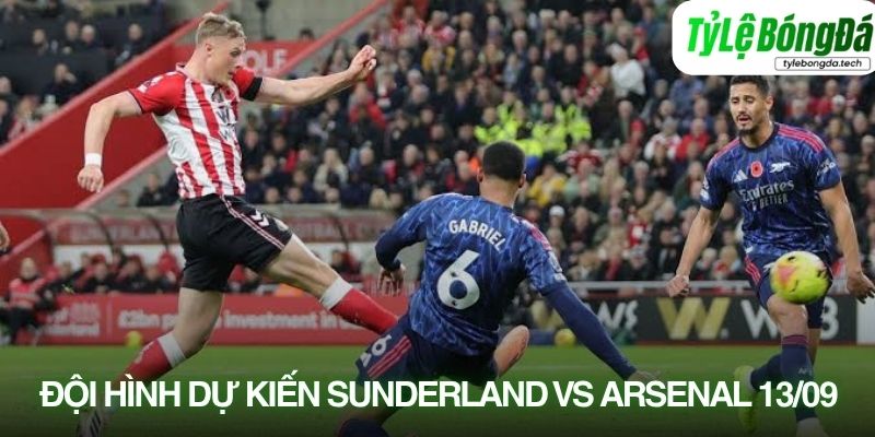Tình hình lực lượng Sunderland vs Arsenal 13/09
